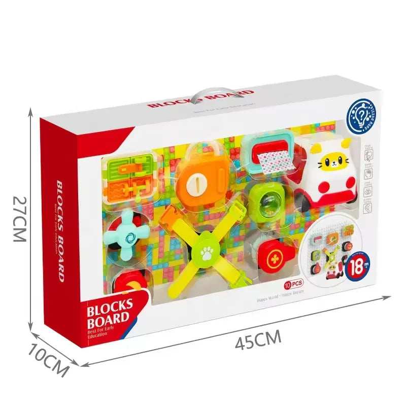 Activity Sensory Block Board Building Toys - 10 pcs for kids in Kuwait